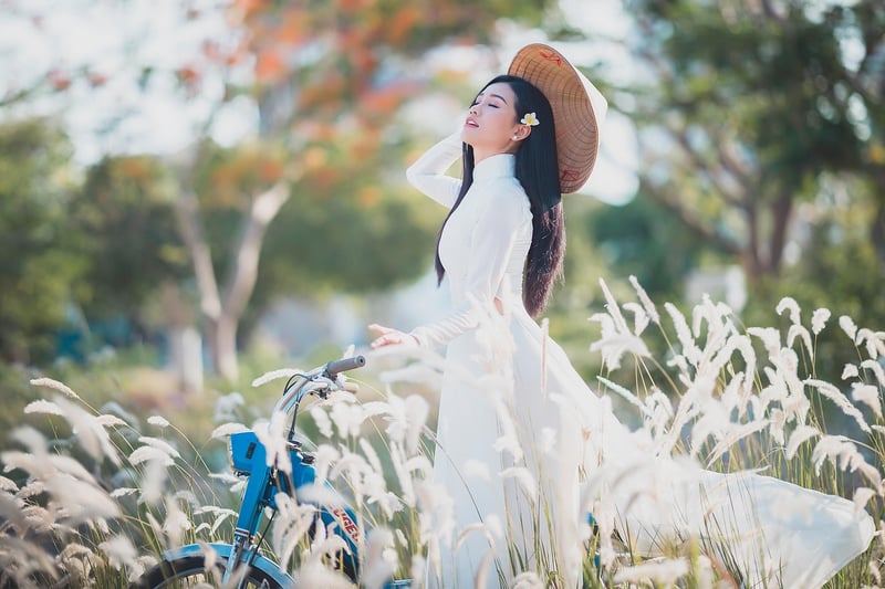 Woman in a stylish dress